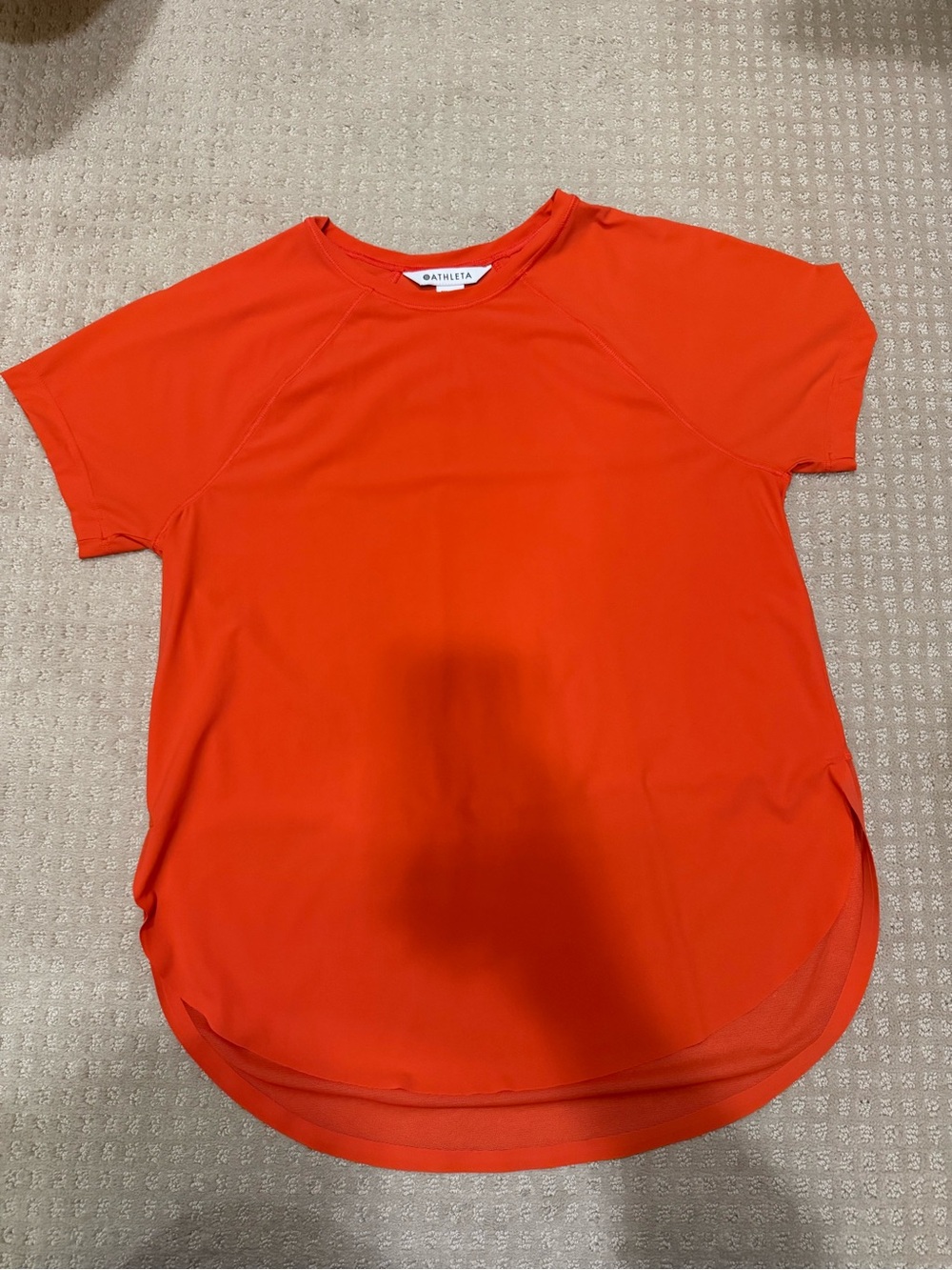 Athleta Short Sleeve Crewneck Tee in Vibrant Orange